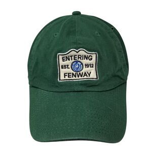 Entering Fenway Est. 1912 Slideback Hat Green One Size Adjustable Stran Cotton